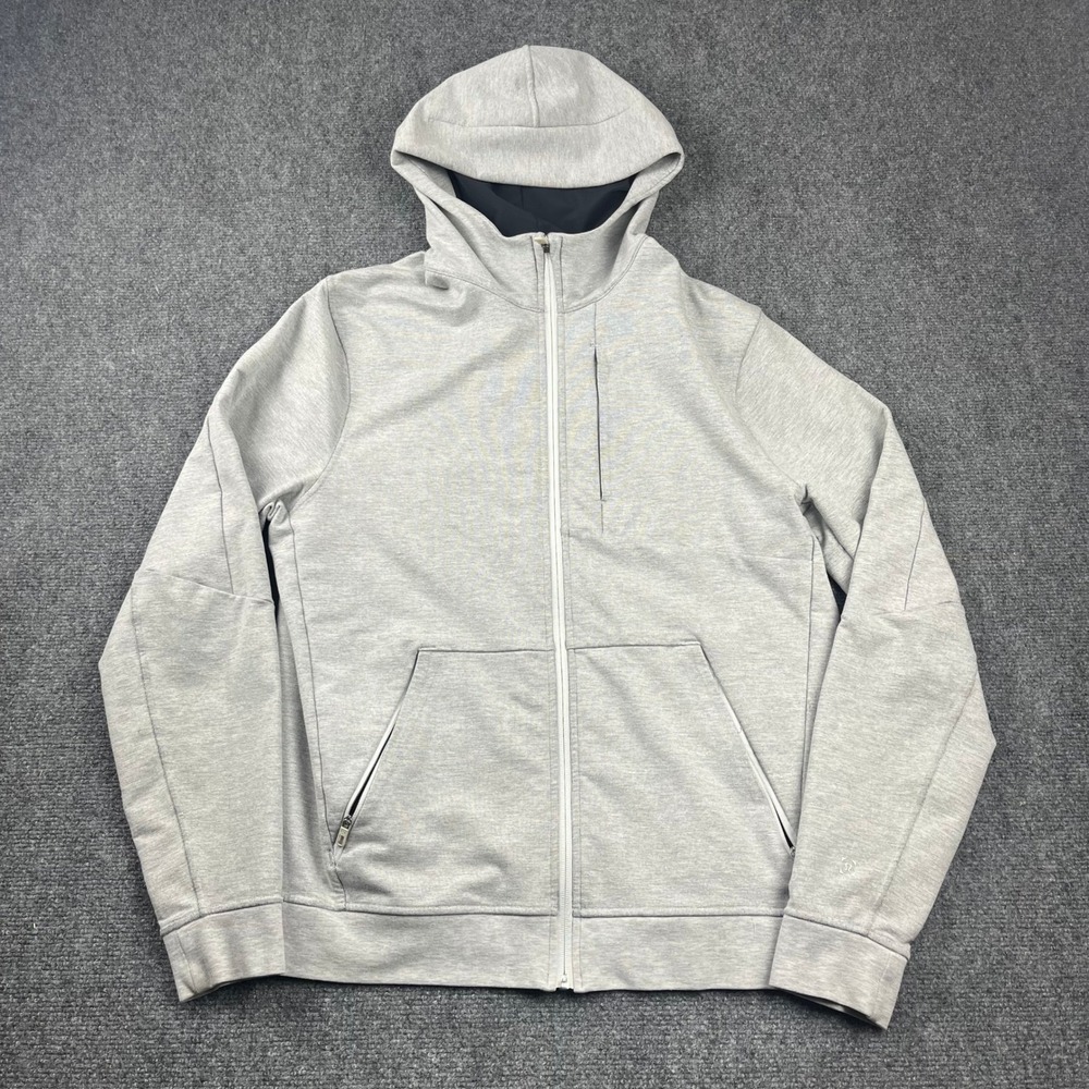Lululemon Mens Intermission Full Zip Hoodie Heathered Grey Size L M3AS6S